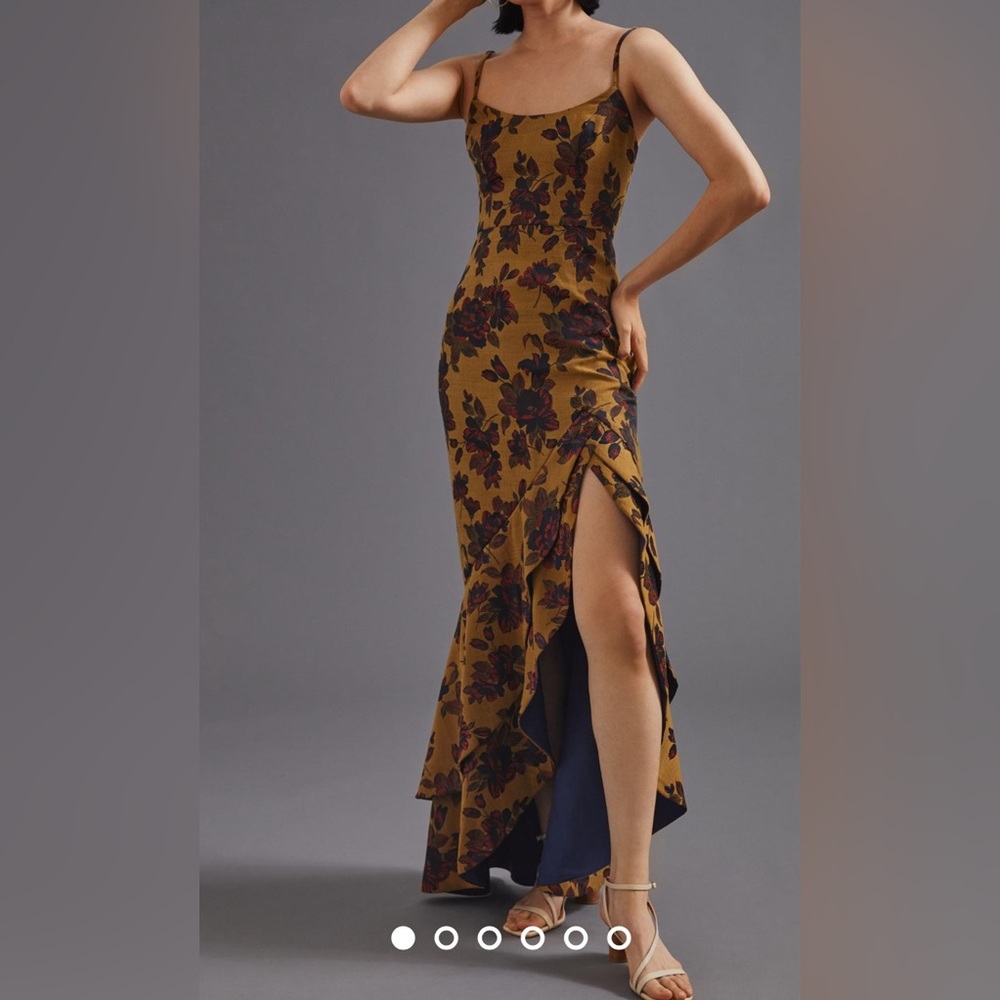 Anthropologie X Hutch Floral Slip Maxi Dress NWOT Size 6